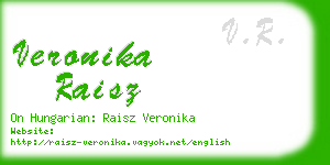 veronika raisz business card